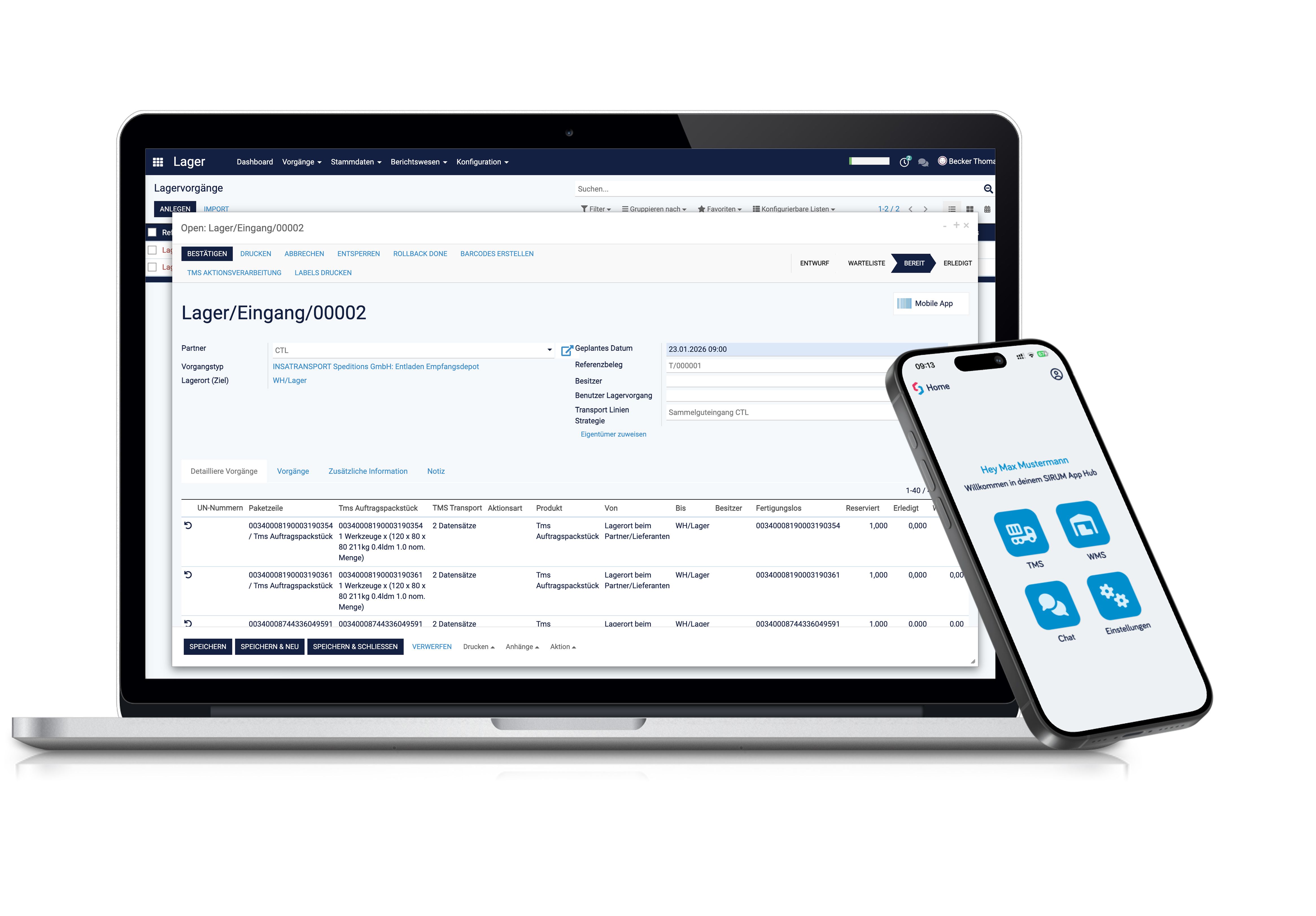 Umfangreiches Umschlagslager -Modul 