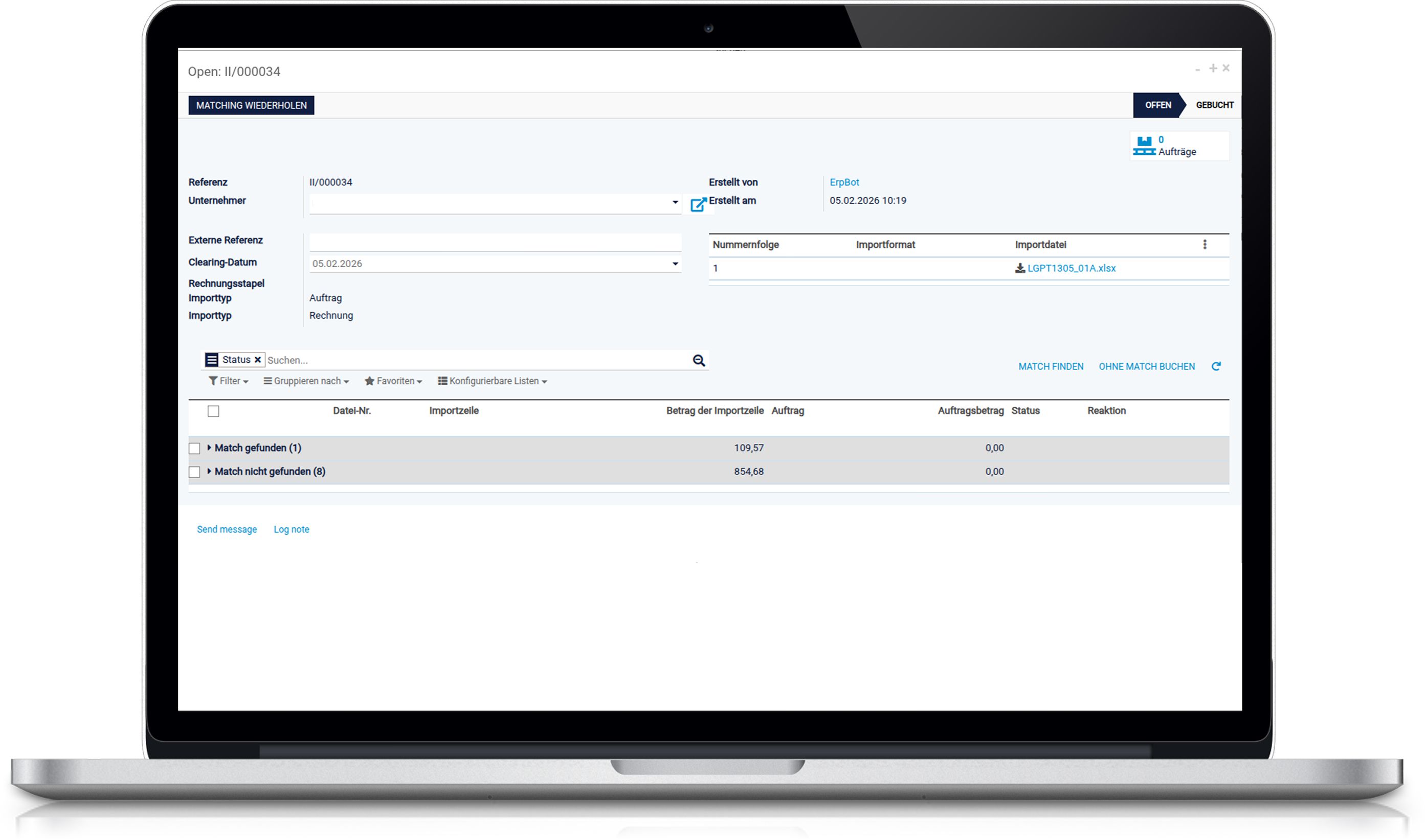 Automatisiertes Abrechnungsclearing  