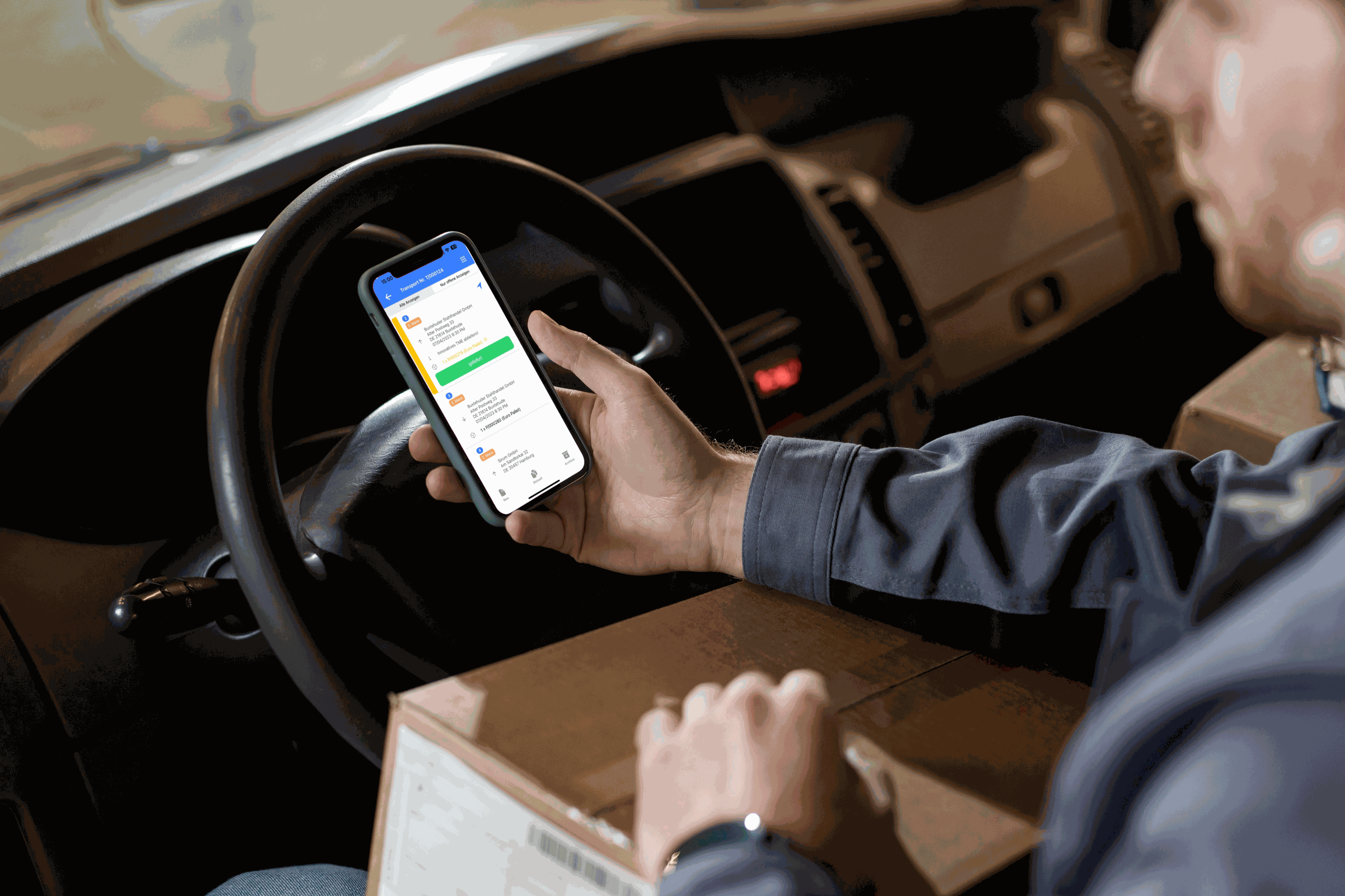 Fahrer-App und Portale